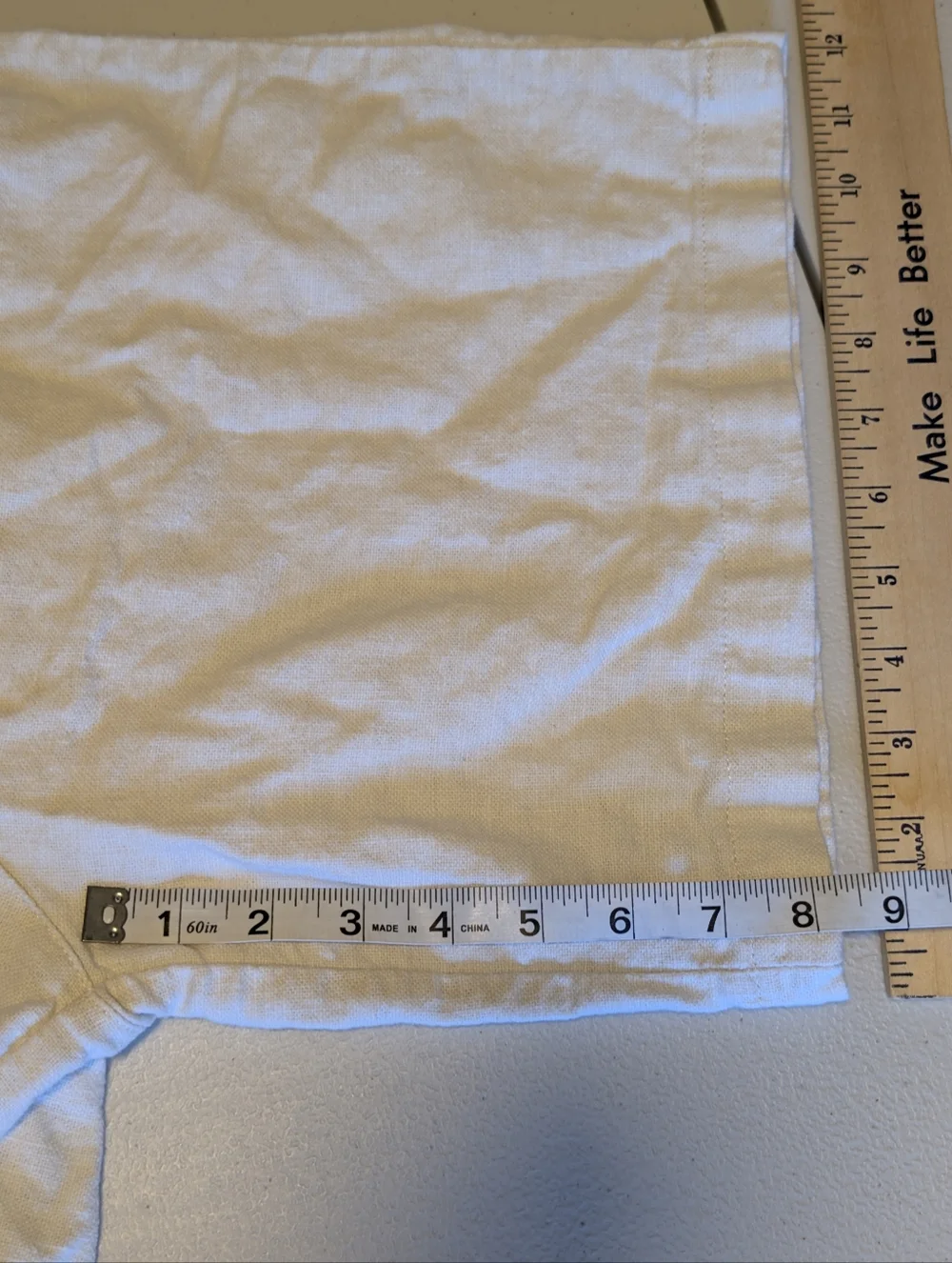 Styleworks Cream Button Down Long Sleeve Tie-Waist Utility Short Romper -sz 4 - Picture 9 of 9